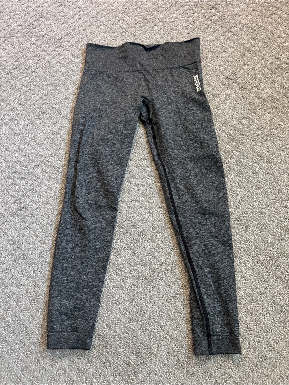 Gymshark Heather Gray Leggings and Cropped Top Set